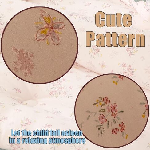 3PCS Comforter Twin Size Bed Set, Ultra Soft Marshmallow Fluffy Comforter Sets, Cute Bedding Set for Kids Girls Teen, Microfiber Lightweight All Seasons Bedroom (Pink Petals) in Kuwait