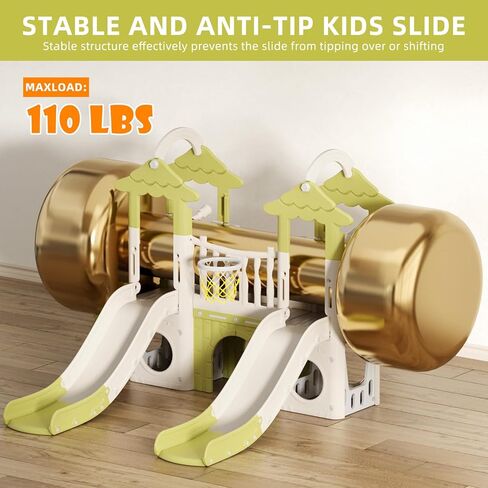 شريحة أطفال Korimefa 9-in-1 ، شريحة Kid للأطفال الصغار من 1 إلى 3 ، وطوق كرة السلة ، والتلسكوب ، وملعب طفل صغير في الخارج ، والبني تحت عنوان الغابات ، و Fe-St-Sww0308 in Kuwait