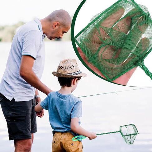 2 PCS Aquarium Fish Net for Fish Tank Net Net Gine Catch Catch-Net مع مقبض بلاستيكي طويل ، أخضر ، 3 بوصة in Kuwait