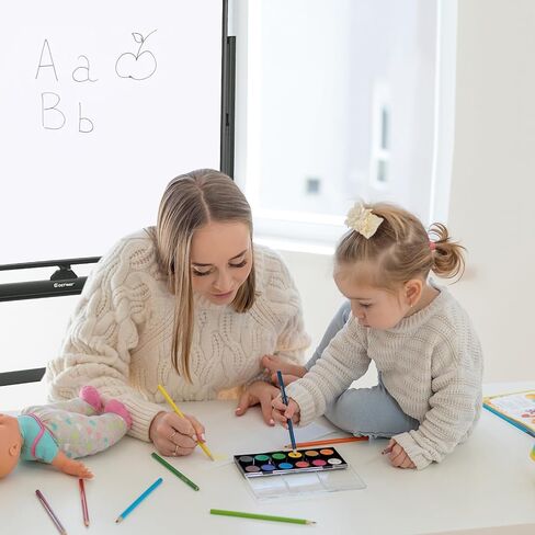Slickblue 48x36 المتداول لوحة محو جاف على الوجهين مع صينية وعجلات تخزين in Saudi Arabia