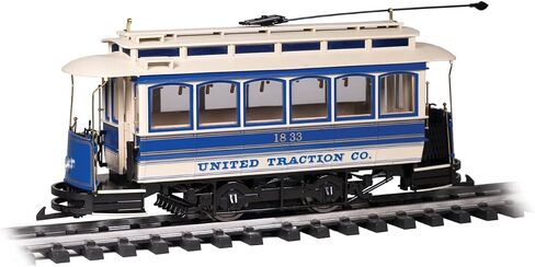 Bachmann Trains - Treetcar - United Traction Co. (Blue & Cream) - مقياس G كبير in Kuwait