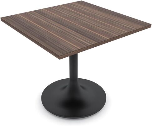 2 Person Square Office Table with Tulip Pedestal Base | Harmony Series Square Pedestal Meeting Table | Scratch-Resistant Laminate | White - 36" in Kuwait