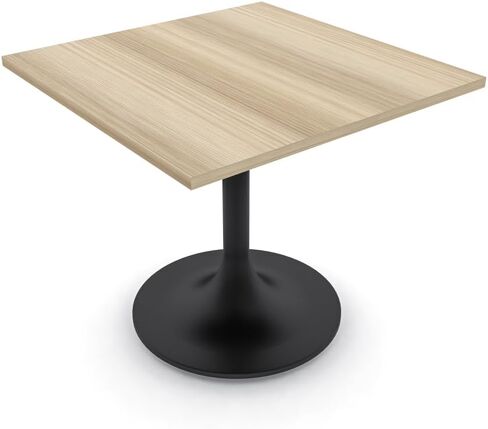 2 Person Square Office Table with Tulip Pedestal Base | Harmony Series Square Pedestal Meeting Table | Scratch-Resistant Laminate | White - 36" in Kuwait