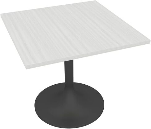 2 Person Square Office Table with Tulip Pedestal Base | Harmony Series Square Pedestal Meeting Table | Scratch-Resistant Laminate | White - 36" in Kuwait