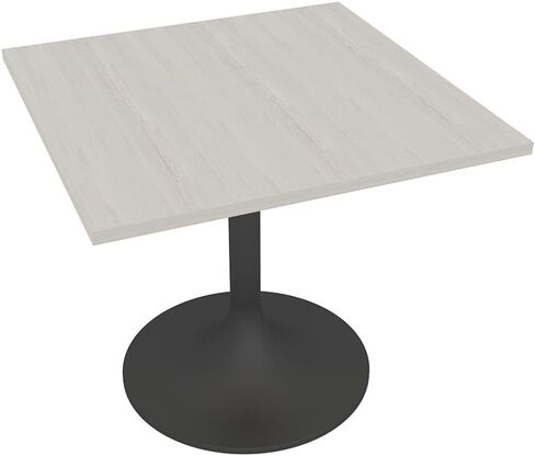 2 Person Square Office Table with Tulip Pedestal Base | Harmony Series Square Pedestal Meeting Table | Scratch-Resistant Laminate | White - 36" in Kuwait