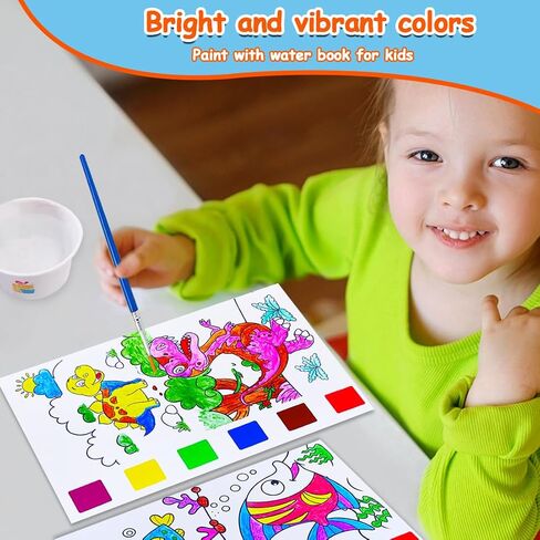 JUNQIU Watercolor Coloring Books for Kids, Paint With Water Books in Saudi Arabia