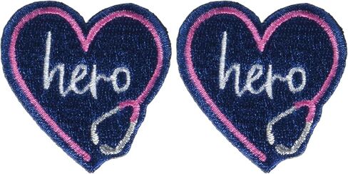 Simplicity 19320100056 Hero Heart Iron On رقعة مزخرفة للملابس وحقائب الظهر والإكسسوارات، 1.75 بوصة عرض × 1.75 بوصة طول in Saudi Arabia
