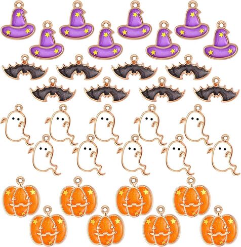 Hicarer 34 Pieces Halloween Charms Pendants Alloy Pumpkin Autumn Fall Jewelry Making Charms for Thanksgiving Party DIY Jewelry Necklace Bracelet Accessories(Horror Style) in Saudi Arabia