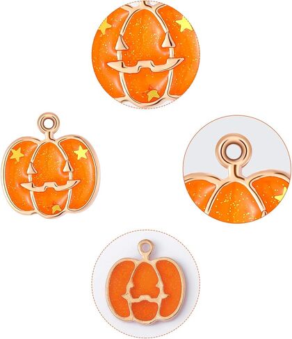 Hicarer 34 Pieces Halloween Charms Pendants Alloy Pumpkin Autumn Fall Jewelry Making Charms for Thanksgiving Party DIY Jewelry Necklace Bracelet Accessories(Horror Style) in Saudi Arabia