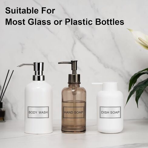 Clear Waterproof Labels for Bottles Bathroom 40 PCS Kitchen Minimalist Organization Removable Labels for Hand Soap Shampoo Body Wash in Kuwait