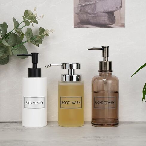 Clear Waterproof Labels for Bottles Bathroom 40 PCS Kitchen Minimalist Organization Removable Labels for Hand Soap Shampoo Body Wash in Kuwait