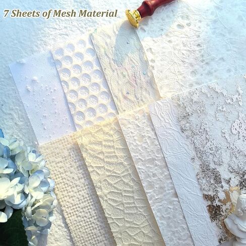 20 فريدة من نوعها A5 Scrapbook Paper و Mesh Mesh Paper ، ورق حرفي مصنوع يدويًا لخلاصات ، مستلزمات Junk Journal ، وصنع البطاقات ، و Decoupage ، و Collage & Gift. in Kuwait