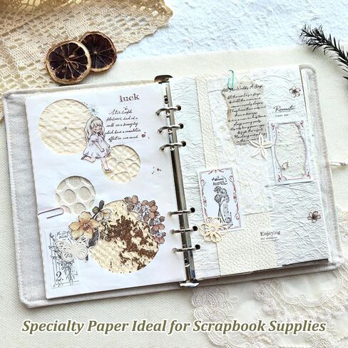 20 فريدة من نوعها A5 Scrapbook Paper و Mesh Mesh Paper ، ورق حرفي مصنوع يدويًا لخلاصات ، مستلزمات Junk Journal ، وصنع البطاقات ، و Decoupage ، و Collage & Gift. in Kuwait