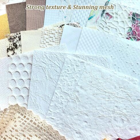 20 فريدة من نوعها A5 Scrapbook Paper و Mesh Mesh Paper ، ورق حرفي مصنوع يدويًا لخلاصات ، مستلزمات Junk Journal ، وصنع البطاقات ، و Decoupage ، و Collage & Gift. in Kuwait