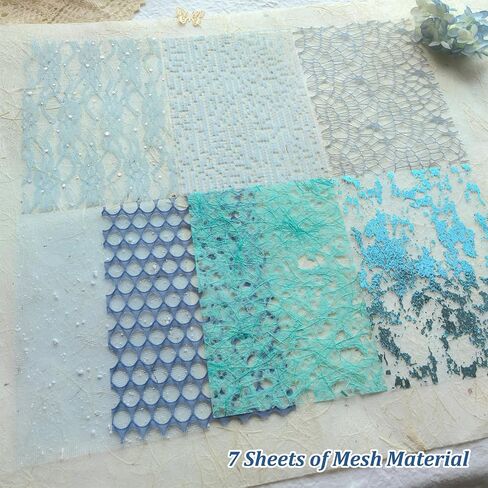 20 فريدة من نوعها A5 Scrapbook Paper و Mesh Mesh Paper ، ورق حرفي مصنوع يدويًا لخلاصات ، مستلزمات Junk Journal ، وصنع البطاقات ، و Decoupage ، و Collage & Gift. in Saudi Arabia