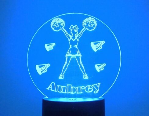 Personalized Cheerleader Night Light, Great for Birthday, Easter Gift, Teen Bedroom Desk Office Decor Lamp, Colorful Led with Remote in Saudi Arabia