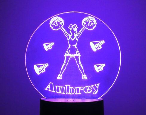 Personalized Cheerleader Night Light, Great for Birthday, Easter Gift, Teen Bedroom Desk Office Decor Lamp, Colorful Led with Remote in Saudi Arabia