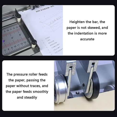 Electric 3-in-1 Creasing Machine, Paper Creaser Scorer with Scale Ruler, Paper Folding Machine for Indent Documents, Cards, Photos, Invitations, Menus, Envelopes, No in Saudi Arabia