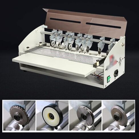 Electric 3-in-1 Creasing Machine, Paper Creaser Scorer with Scale Ruler, Paper Folding Machine for Indent Documents, Cards, Photos, Invitations, Menus, Envelopes, No in Saudi Arabia