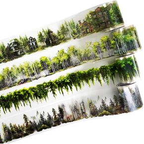 Magician’s Bookcase PET Tapes – 6 Rolls of Fantasy Embroidery-Style Bookcase Designs with Clip, for Scrapbook, Journal, Junk Journal, Planner and DIY Decor in Saudi Arabia