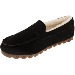 Women's Classic Flock Penny Loafers Lightweight Comfort Work Flat Shoes Casual Versatile Slip On Walking Shoes in Saudi Arabia