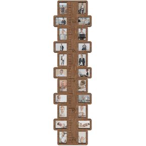 مخطط نمو خشبي للأطفال مع إطارات الصور تتبع ارتفاع طفلك أو ارتفاع ارتفاع الحضانة أو ديكور غرفة الأطفال 3 ألوان متوفرة (طبيعية) in Kuwait