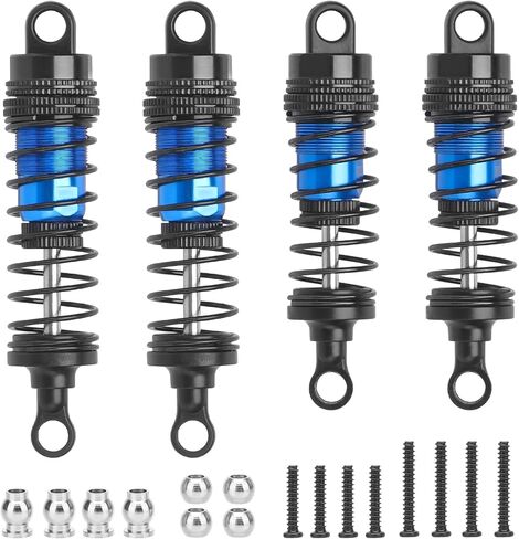 Daitoku RC Car Scar Strock Strocks الصدمات المعدنية ترقيات المثبط جزء متوافق مع Hyper GO H14BM MJX 14210 14209 1/14 RC CAR - RED in Saudi Arabia