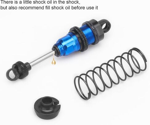 Daitoku RC Car Scar Strock Strocks الصدمات المعدنية ترقيات المثبط جزء متوافق مع Hyper GO H14BM MJX 14210 14209 1/14 RC CAR - RED in Saudi Arabia