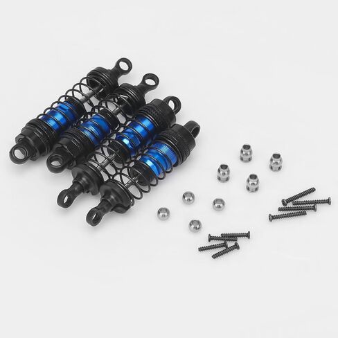 Daitoku RC Car Scar Strock Strocks الصدمات المعدنية ترقيات المثبط جزء متوافق مع Hyper GO H14BM MJX 14210 14209 1/14 RC CAR - RED in Saudi Arabia