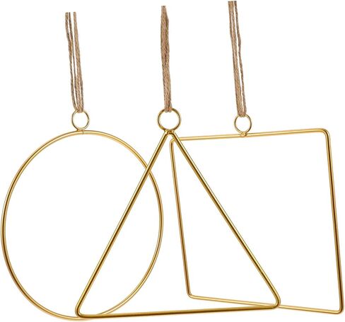 Healifty 3 Sets DIY Wreath Frame Hoops Iron Flower Hanging Decor for Home Wall and Party Includes and Shapes for Creative Crafting in Saudi Arabia