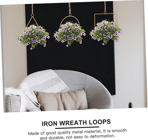 Healifty 3 Sets DIY Wreath Frame Hoops Iron Flower Hanging Decor for Home Wall and Party Includes and Shapes for Creative Crafting in Saudi Arabia