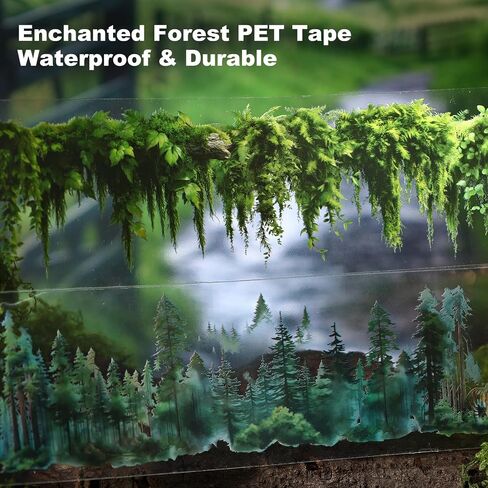 Magician’s Bookcase PET Tapes – 6 Rolls of Fantasy Embroidery-Style Bookcase Designs with Clip, for Scrapbook, Journal, Junk Journal, Planner and DIY Decor in Saudi Arabia