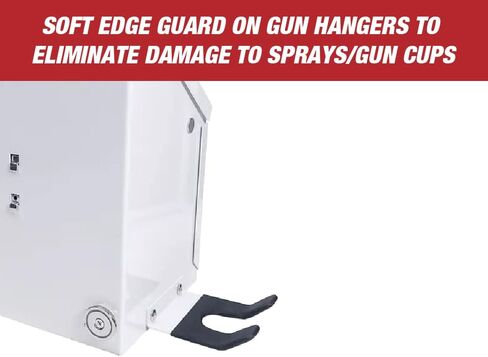Magnetic Spray Booth Box White- Double Compartment Cabinet with Double Spray Paint Gun Holder, Spray Gun Holder, Spray Paint Storage Box Cabinet for The Interior of Spray Booth, Spray Gun Box- 1681 in Saudi Arabia