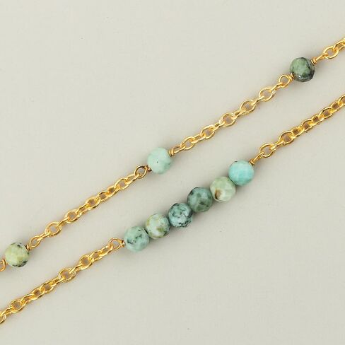 Labradorite Beads 2-Layer Gemstone Choker Necklace – 14K Gold Plated Dainty Stackable Choker for Women – Elegant Layered Paperclip Chain Jewelry Gift for Her (Labradorite) in Saudi Arabia
