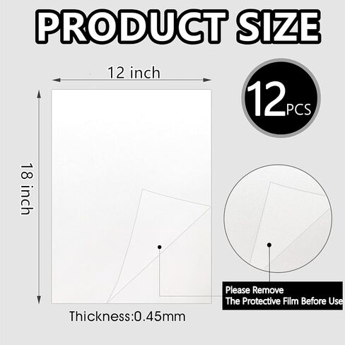 12pcs Sublimation Metal Photo Blanks 12x18 Inch - Make Your Permanent Photo Posters Signs, Sublimation Aluminum Blank for Crafters Small Businesses DIY Enthusiasts (Thickness 0.45mm) in Saudi Arabia