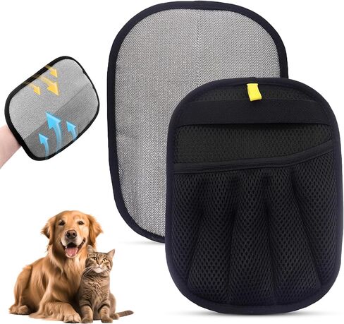 Pet Hair Removal Glove,Pet electrostatic Hair Removal Gloves, Washable Reusable Dogs Cats Hair Grooming Tools Gloves for Furniture Bed Sheets Couch Clothes Car Seat【2025 Upgraded】 in Saudi Arabia