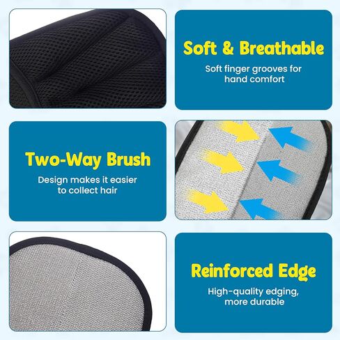 Pet Hair Removal Glove,Pet electrostatic Hair Removal Gloves, Washable Reusable Dogs Cats Hair Grooming Tools Gloves for Furniture Bed Sheets Couch Clothes Car Seat【2025 Upgraded】 in Saudi Arabia