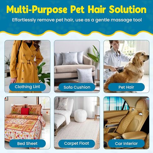 Pet Hair Removal Glove,Pet electrostatic Hair Removal Gloves, Washable Reusable Dogs Cats Hair Grooming Tools Gloves for Furniture Bed Sheets Couch Clothes Car Seat【2025 Upgraded】 in Saudi Arabia