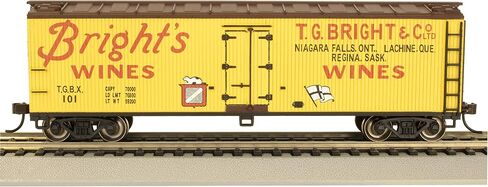 Bachmann Trains - 40 'Wood Side Reefer - Bright's Wines - Ho Scale in Saudi Arabia
