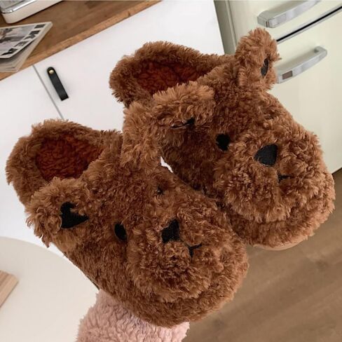 شباشب للنساء شباشب لطيفة غامضة شباشب داخلية وخارجية تيدي دوج نعل غير قابل للانزلاق أحذية منزلية مرحة رائعة قابلة للغسل للفتيات المراهقات ربيع الخريف الشتاء in Kuwait