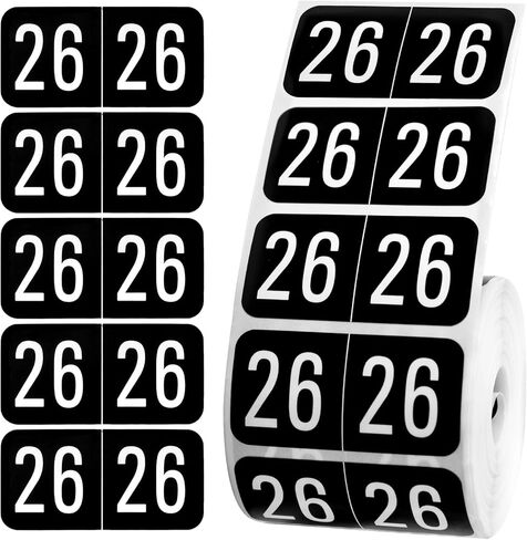 500pcs 2026 ملصقات سنة ، 3/4x1-1/2 بوصة تسميات مجلد الملف 26 سنة ملصقات رقم مخطط طبي ملون لعلامات تبويب المجلدات المكتبية (الأرجواني الداكن) in Kuwait