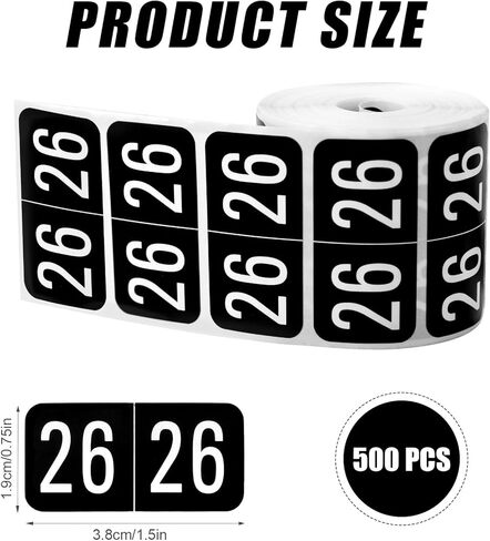 500pcs 2026 ملصقات سنة ، 3/4x1-1/2 بوصة تسميات مجلد الملف 26 سنة ملصقات رقم مخطط طبي ملون لعلامات تبويب المجلدات المكتبية (الأرجواني الداكن) in Kuwait