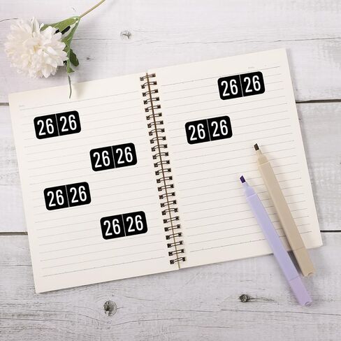 500pcs 2026 ملصقات سنة ، 3/4x1-1/2 بوصة تسميات مجلد الملف 26 سنة ملصقات رقم مخطط طبي ملون لعلامات تبويب المجلدات المكتبية (الأرجواني الداكن) in Kuwait