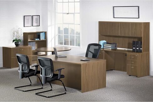Lorell Essentials Walnut Freistanding Mobile Ruffer in Kuwait