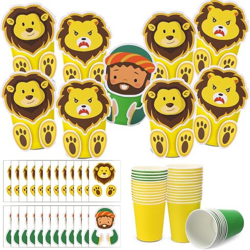 Silifine 30 مجموعة دانيال و Den's Den's Craft Kit DIY Sunday School Paper Paper Cup Craft De. in Kuwait