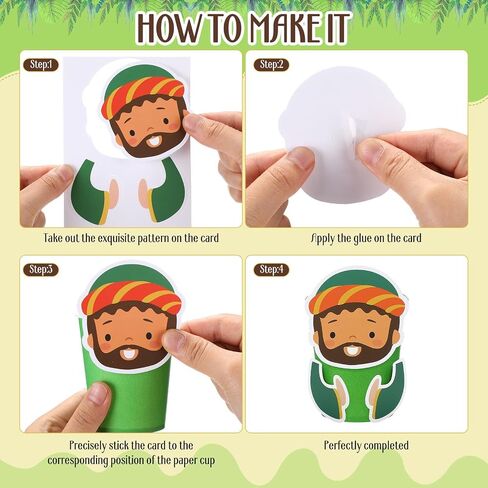 Silifine 30 مجموعة دانيال و Den's Den's Craft Kit DIY Sunday School Paper Paper Cup Craft De. in Kuwait