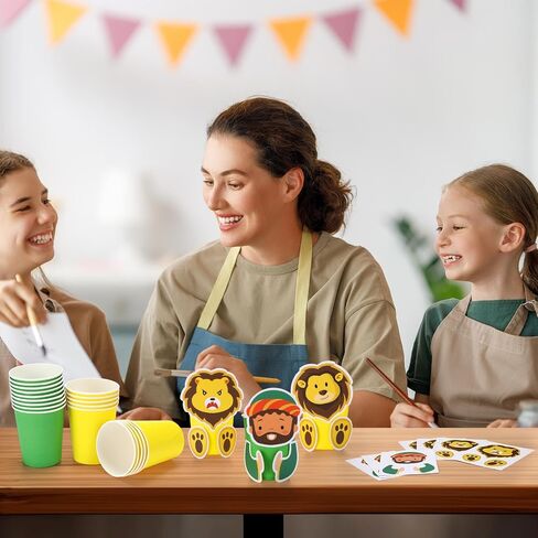 Silifine 30 مجموعة دانيال و Den's Den's Craft Kit DIY Sunday School Paper Paper Cup Craft De. in Kuwait