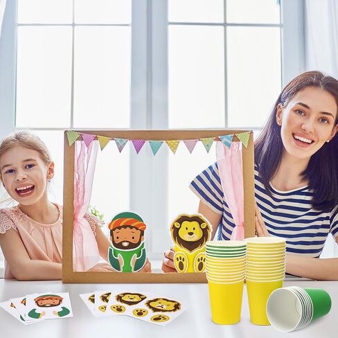 Silifine 30 مجموعة دانيال و Den's Den's Craft Kit DIY Sunday School Paper Paper Cup Craft De. in Kuwait