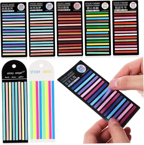 8Packs Transparent Highlighter Tapes Sticky Fluorescent Annotation Strips for Easy Page Marking and Study Supplies for School and Office Use in Saudi Arabia