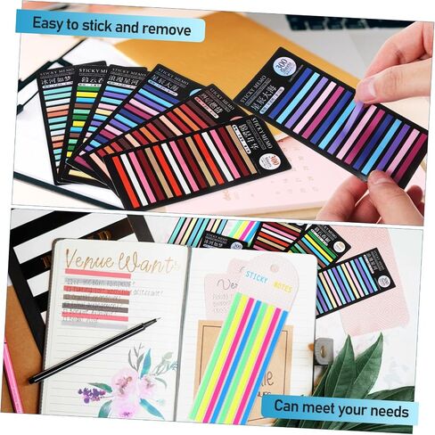 8Packs Transparent Highlighter Tapes Sticky Fluorescent Annotation Strips for Easy Page Marking and Study Supplies for School and Office Use in Saudi Arabia